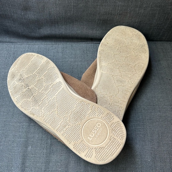 LUSSO CLOUD CHESTNUT BROWN SHORTBREAD SOLE SUEDE SLIDE SHOE /slipper men’s 13 - Picture 3 of 4